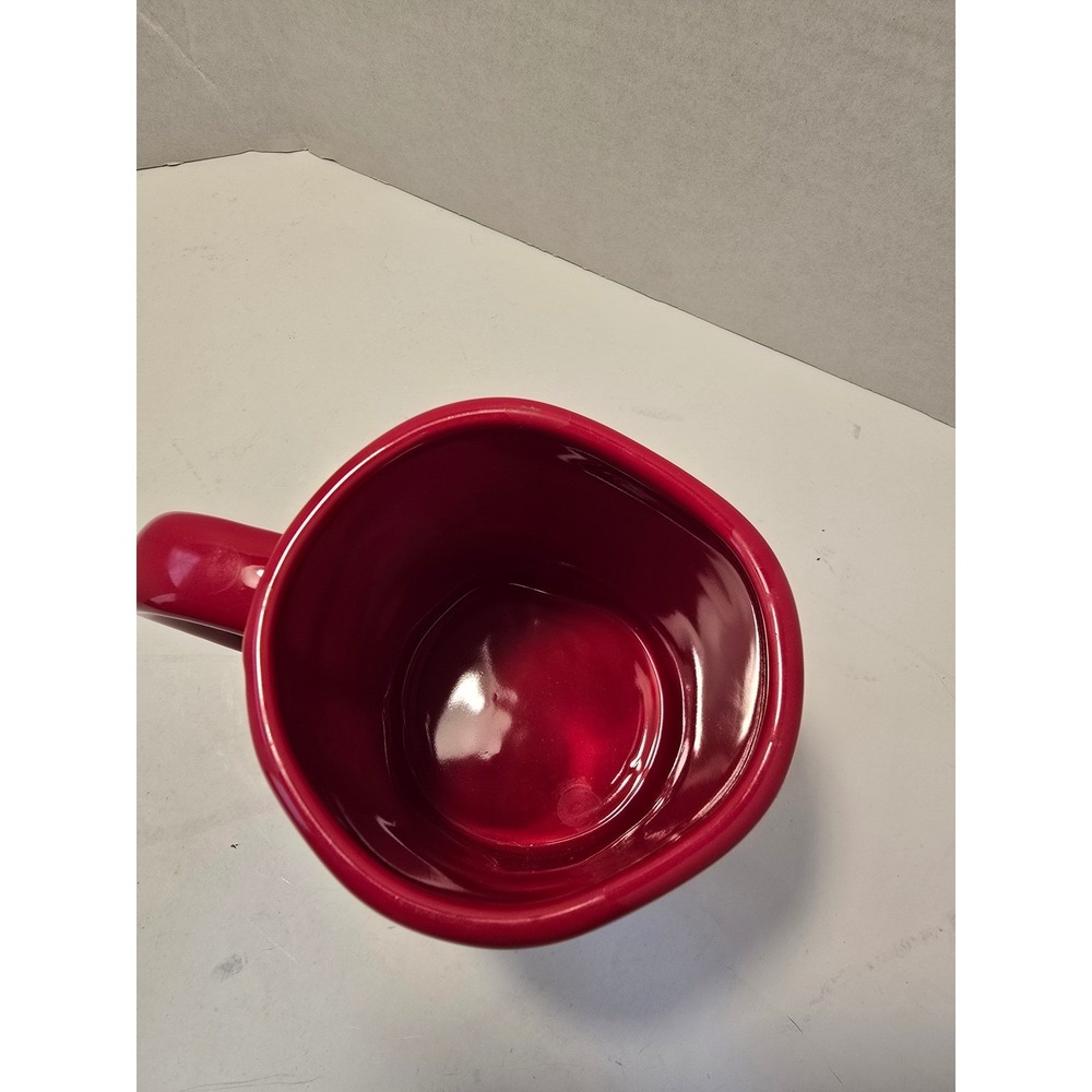 Rae‎ Dunn BRIGHT Red Ceramic Coffee Mug Artisan Collection Magenta Christmas - Picture 4 of 4